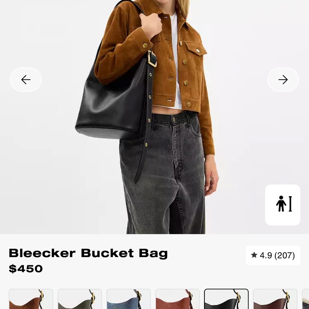 Coach Black Bleeker Bucket Bag - Picture 2 of 10